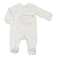E03274: Baby " Born In 2024" Cotton Sleepsuit (NB-3 Months)